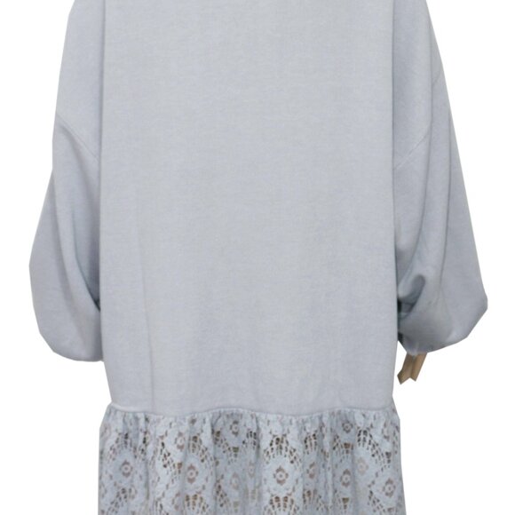 Free People Belle Sweatshirt Crew Neck Oversized Pullover Dress M - Picture 5 of 7